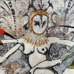 Barn Owl Woman detail 
