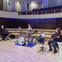 The band for Frozen @ Clarice Smith Performing Arts Center.