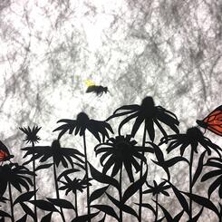 Talk to your Bees crankie- echinacea and monarchs