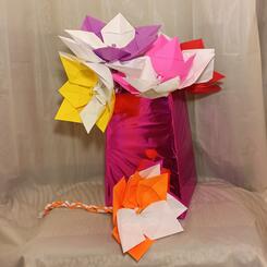 Large 8 Petal JacquiFlowers in Vase #2