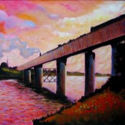 Modern Art Meets Cubism - Bridge Over Washington