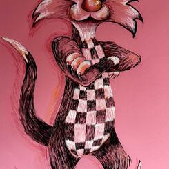Sylvester, painted on the Motel wall.