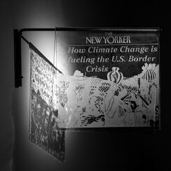 Newspaper, Almost Transparent; Water Vases 2019