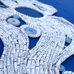 Earle Necklace - Women Warrior Breastplate in Honor of Oceanographer, Sylvia Earle