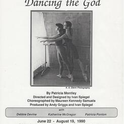 Poster--DANCING THE GOD -- Burbage Theatre
