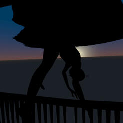 A screenshot of Returning... as... from the player's perspective, within the VR headset.