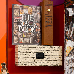 She opens her mouth with WISDOM/Detail shelf 