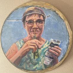 Self-portrait as Sappho the Painter