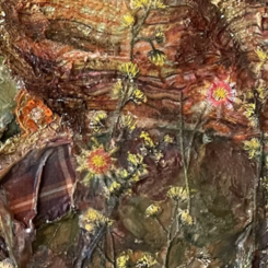 close-up detail of The Rise