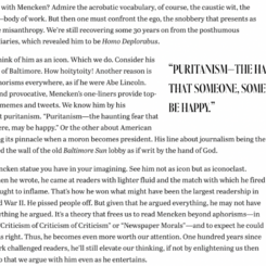 Baltimore magazine: What are we to do with Mencken?