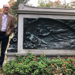 At the grave of Horace Wells and his family