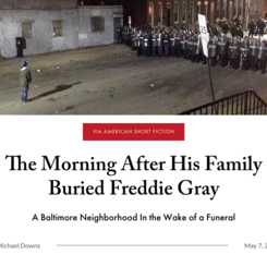 The Morning After His Family Buried Freddie Gray