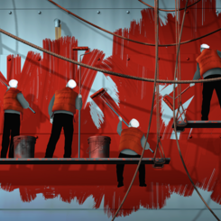 SAILORS PAINTING SHIP