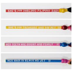 Detail view of My Filipino Baby (Value Studies Series) Installation #1