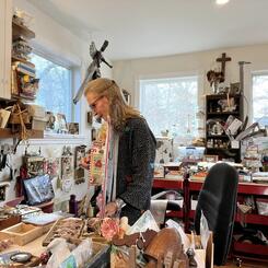 Zoom Artist Talk with Mountain Ridge Junior High art students, Highland, Utah, 12/18/23