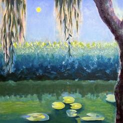 Weeping Willow XI at Giverny - Sunset 