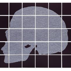 White skull on winegum red