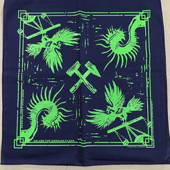 Banada in Navy and Fluorescent Green