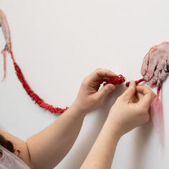 Loose Ties; taken off the wall to be worn.