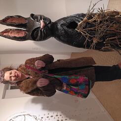 Portrait of Votive Rabbit and Eileen at Evening Star Studio Gallery, Jersey City, NJ