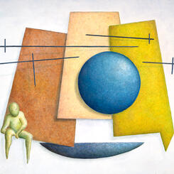 Blue Sphere, Green Man