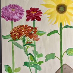 Zinnias and Sunflowers - Friendship + Endurance + Positivity + Strength + Loyalty