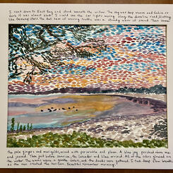 For Megan, watercolor and pen, 2023.