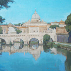 Saint Peter's Cathedral From the Tiber River