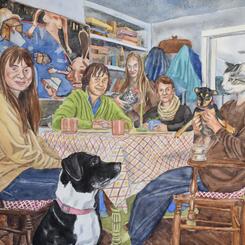 Melissa, Pearl, Jack, Tess, and Their Furry and Feathered Family