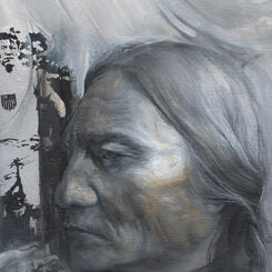 Study for a New Capital Rotunda (Sitting Bull) - Panel 3 [detail]