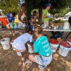 Annapolis Eastport, Compass Crossing, community paint day paint station