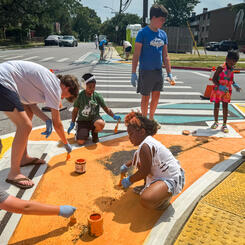 Annapolis Eastport, Compass Crossing, community paint day youth painting