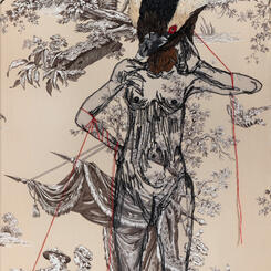 Horned Grebe Warrior Woman Pushes and Pulls, 2024