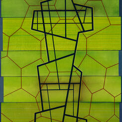 Effigice.11, gouache on panel, 16 x 12