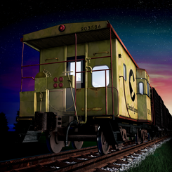 Caboose at Dawn