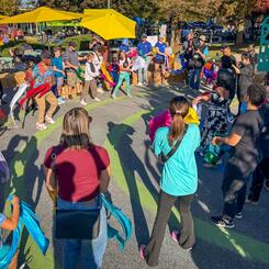 Damascus Placemaking Festival, Amphitheater participatory dance performance with residents dancing