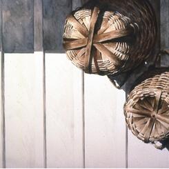 Baskets, watercolor, 27 by 41 inches