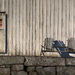 Harbor view, Acrylic, 24 by 34 inches