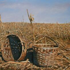 Harvest baskets, acrylic, 42 by 48 inches, 2014