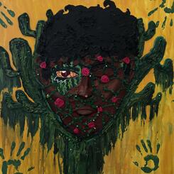  “Controlled Rage”, Mixed media painting 2023