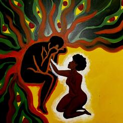 “The calming breath” acrylic painting,  2024