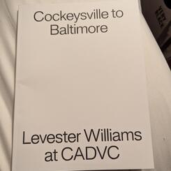 Program Booklet about Cockeysville Marble project