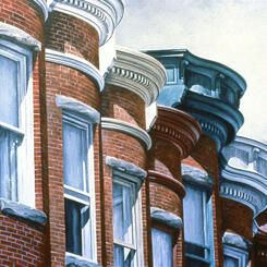 Urban waves, Acrylic, 26 by 40 inches, 1996