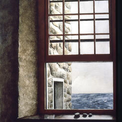 Three stones, watercolor, 30 by 22 inches