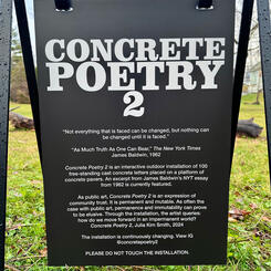 Concrete Poetry 2: James Baldwin, As Much Truth As One Can Bear sign