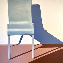 Chair, acrylic, 34 by 28 inches 2022