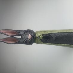 Votive Rabbit with Mending Paw, Clothed for Spring