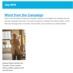 New Day Campaign, 2016