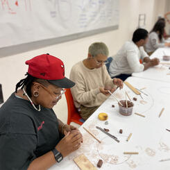 Flute-making workshop at the Baltimore Museum of Art