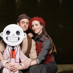 A&O Posing with Milo at the Festival of Animated Objects in Calgary, Alberta, Canada